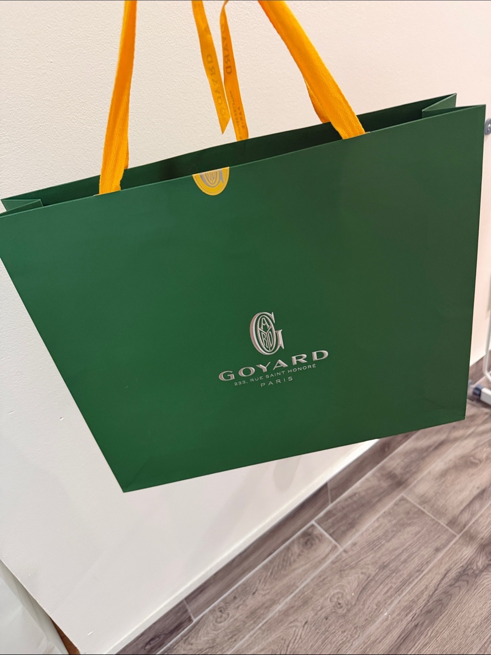 Goyard Green Shopping Bags with Yellow Handles - Picture 3 of 4